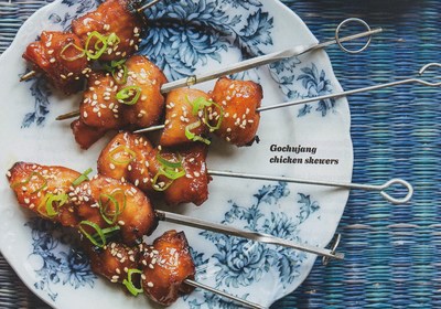 picture of Gochujang Chicken Skewers
 Asian