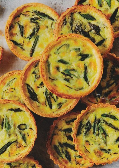 picture of Asparagus quiches
 Asparagus