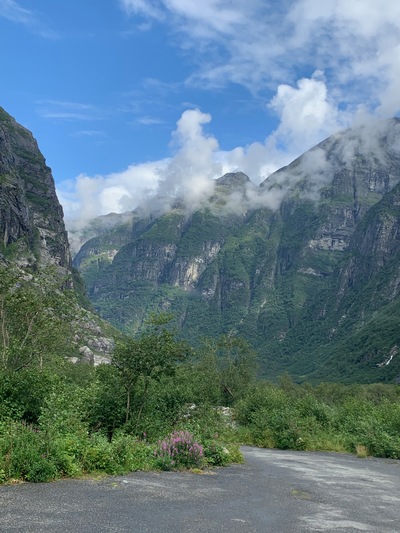 picture of Kjenndal Glacier at the top of Loen lake
 Norway