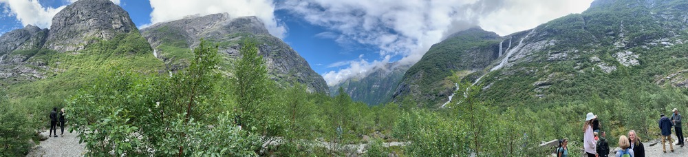 picture of Kjenndal Glacier at the top of Loen lake
 Norway