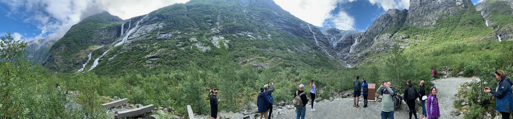 picture of Kjenndal Glacier at the top of Loen lake
 Norway