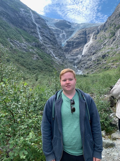 picture of Kjenndal Glacier at the top of Loen lake
 Norway