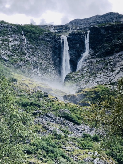 picture of Kjenndal Glacier at the top of Loen lake
 Norway